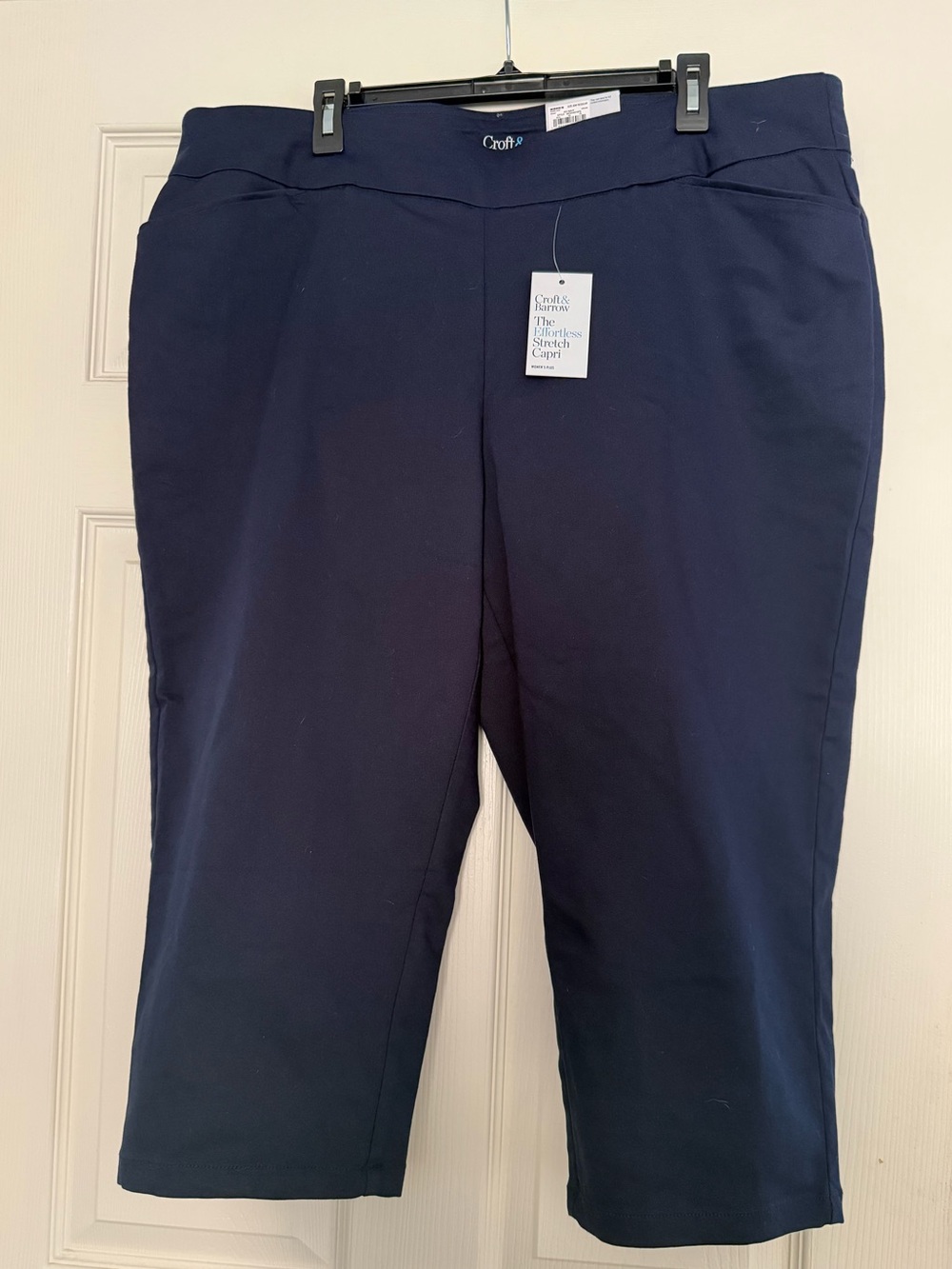 Women’s Dark Navy Petite Plus “Effortless Stretch” Dress Capris